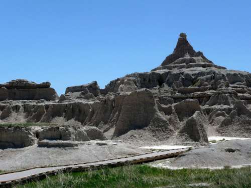 Badland National Park South Dakota Usa Erosion