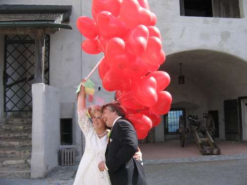 Balloon Bride And Groom Wedding Marriage Marry