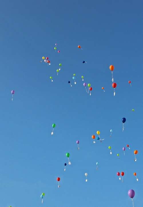 Balloons Wishes Sky Ballons Flying Helium