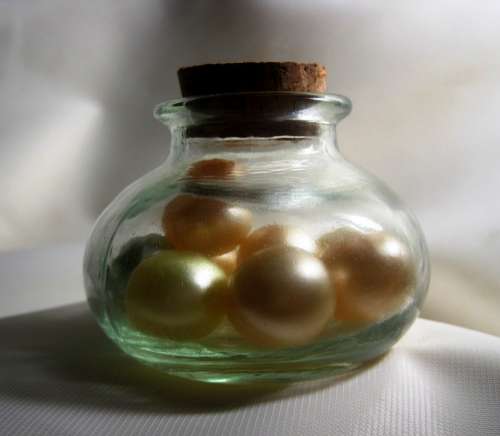 Balls Gel Fragrant Pearly Bottle Small Glass
