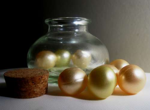 Balls Gel Fragrant Pearly Bottle Small Glass