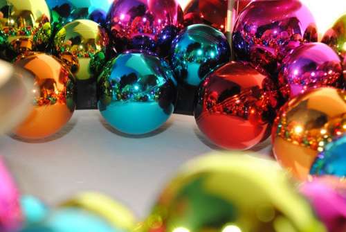 Balls Colorful Round Mirroring Reflexes