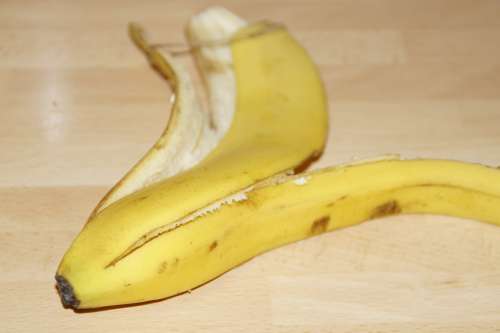 Banana Peel Banana Empty Eaten Up Rest Waste