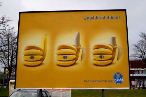 Bananas Fruit Yellow Advertising Advertising Board