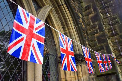 Banner Great Britain British Bunting Celebration