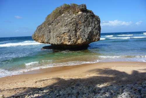 Barbados Beach Summer Sun Caribbean Tropical Rock