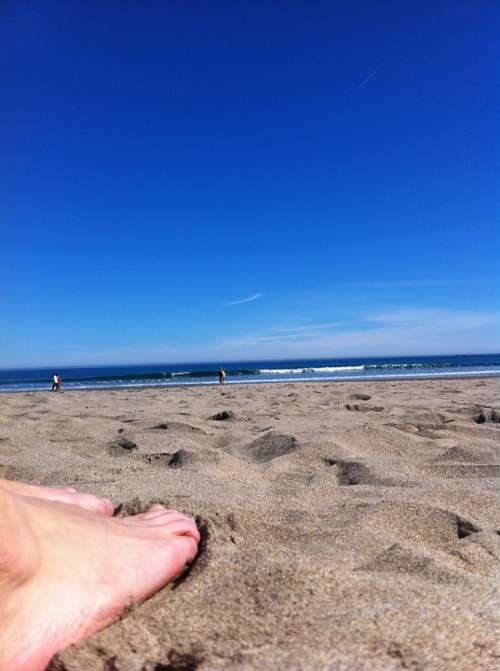 Barefoot Beach Person Sea