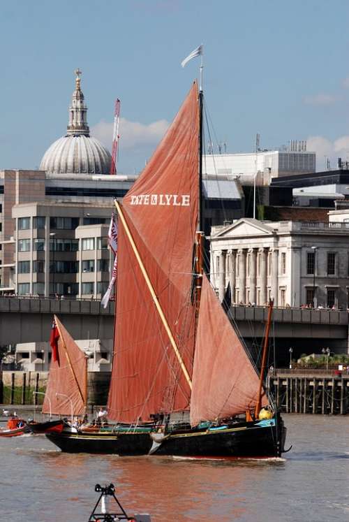 Barque Sailing Barge River Thames London Historic