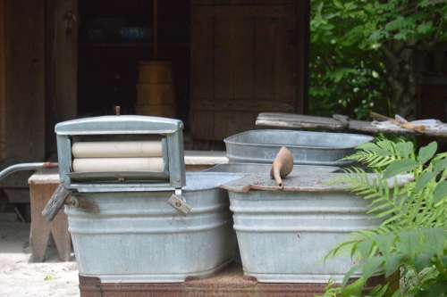 Basins Washing Antique Rustic Home Clean Tub
