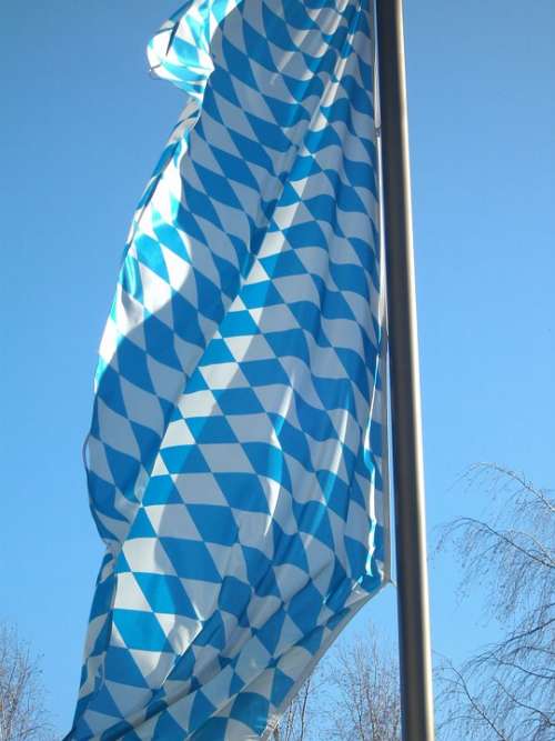 Bavaria Flag Bavarian Flag Germany Regions Wind
