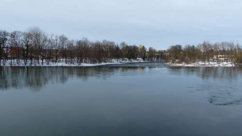 Bavaria Landsberg Lech Water Weir Primeval Force