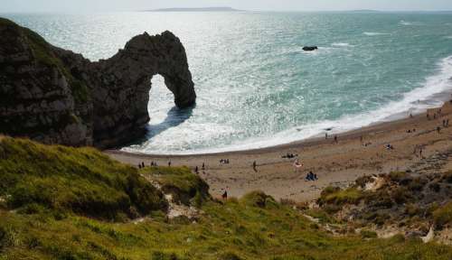 Bay Rock Sea Landscape Summer Felsentor Ocean