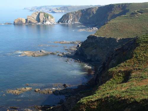 Bay Of Biscay Rocks Out Asturias Costa Nature