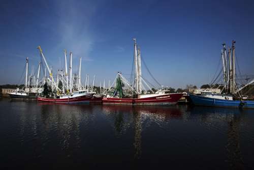 Bayou La Batre Alabama Ships Shrimp Boats Bay