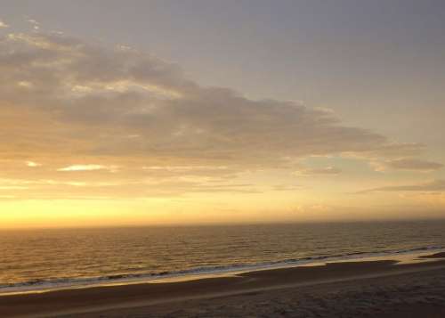 Beach Sunrise Sunset Clouds Sky Charleston Winter