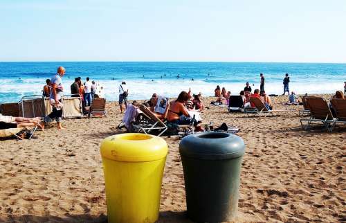 Beach Sea Barcelona Barceloneta Sand Trash