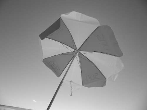 Beach Retro Umbrella Sky