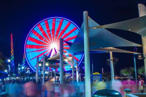 Beach Boardwalk Broadway At Beach Ferris Wheel