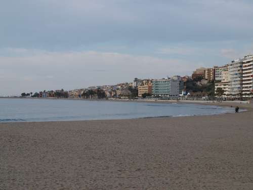 Beach Sea Spain Water Winter Villajoyosa Cold