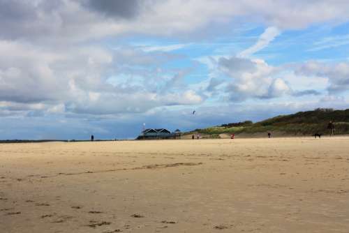 Beach Holland Sea Sand Sky Clouds Nature