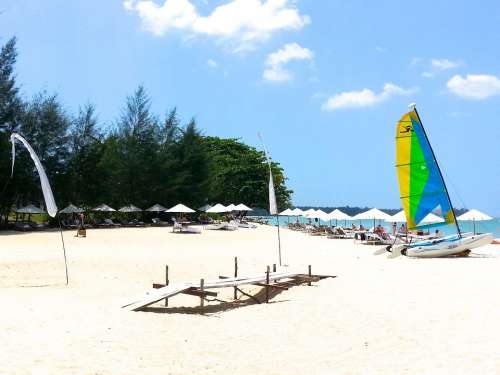 Beach White Sand Thailand Holiday Khao Lak Summer