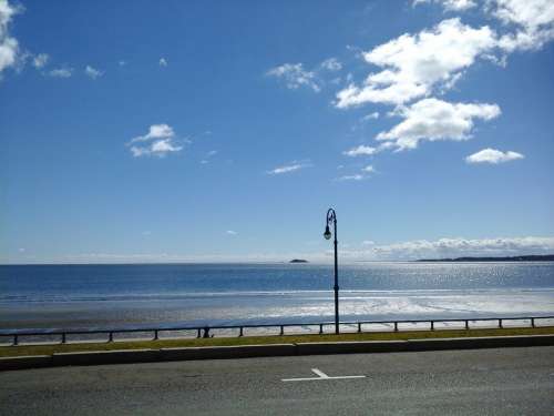 Beach Road Street Lamp Blue Sky Lynn Ma Lynn