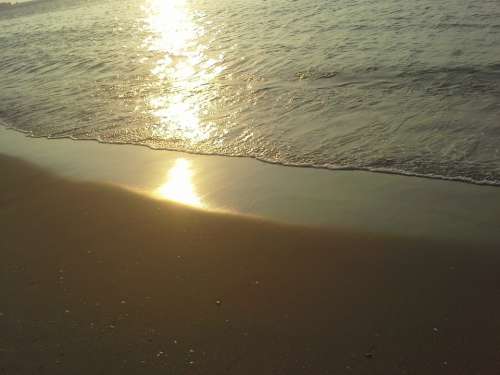 Beach Shore Waves Sunset Paseo Colón Landscape