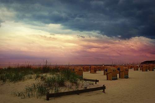 Beach Baltic Sea Hohwacht Clouds Clubs