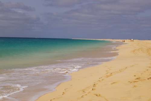 Beach Cape Verde Tourist Mar