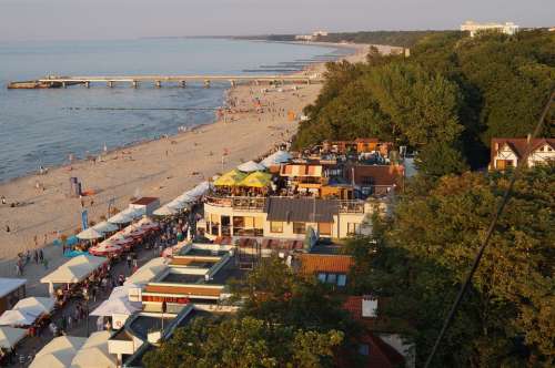 Beach Kołobrzeg Poland Baltic Sea