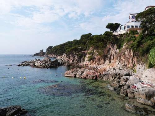 Beach Sea Mediterranean Nature Landscape Rocks