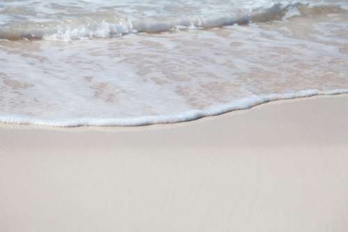 Beach Coast Foam Line Nature Sand Sandy Sea
