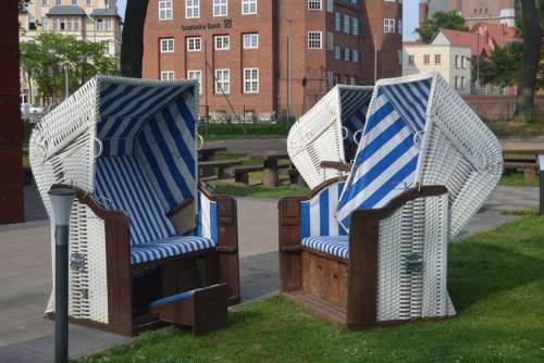 Beach Chair Summer Sun Vacations North Sea Wind