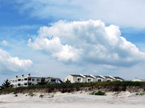 Beach Resort Houses Holiday Home Sky Clouds Beach