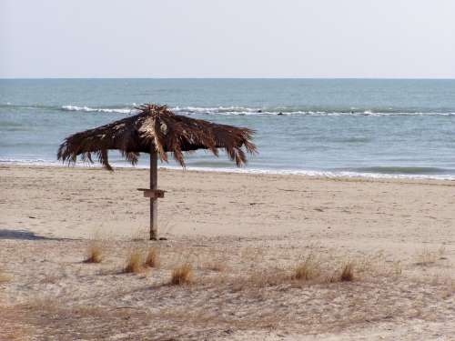 Beach Umbrella Beach Summer Wild Sea Sun Holiday