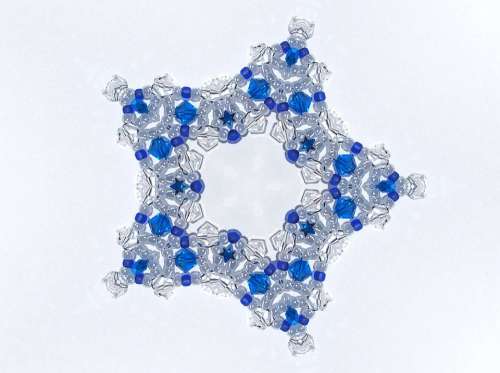 Beads Beaded Jewellery Star Shape Blue Crystal