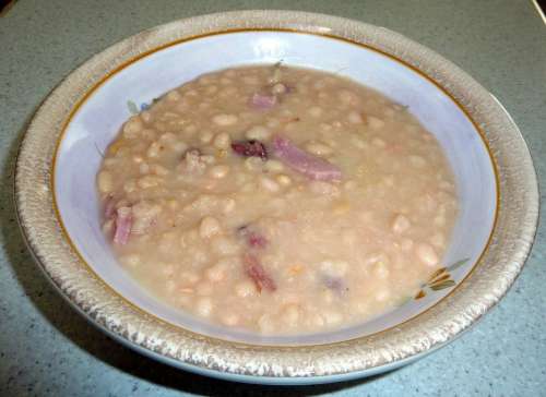 Bean Soup Bowl Food Diet Eat Kitchen Close-Up