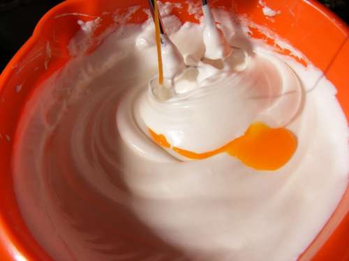 Beaten Cream Egg Whipped White Yolk Food Drink