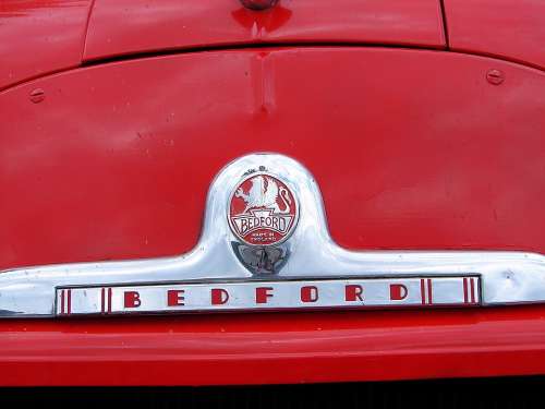 Bedford Car Old Vintage Red Fire Classic Car