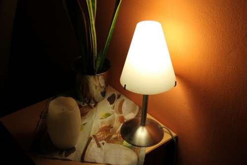 Bedside Table Night Table Lamp Lamp Light Lighting