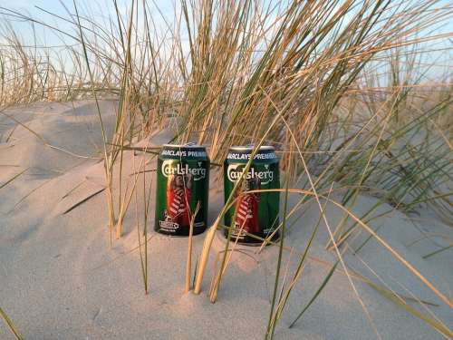 Beer Cans Beach Dune