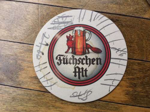 Beer Coasters Füchschen Beer Altbier Table Wood