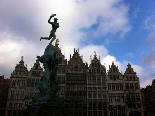 Belgium Antwerp Sculpture Architecture Sky Figure