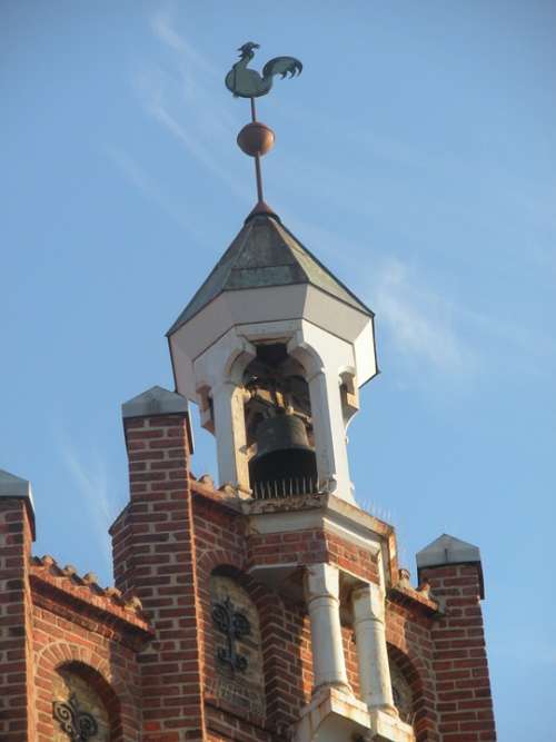 Bell Tower Weather Vane Columns Architecture