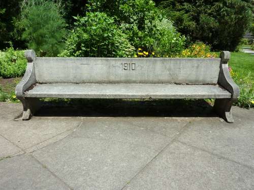 Bench Concrete Benches Seat Seating Historic