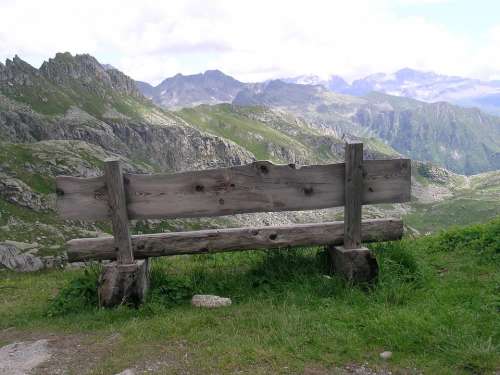 Bench Italy Trentino Dolomites Landscape