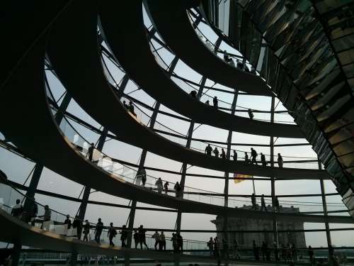 Berlin Dome Reichstag Steel Glass Mirrors