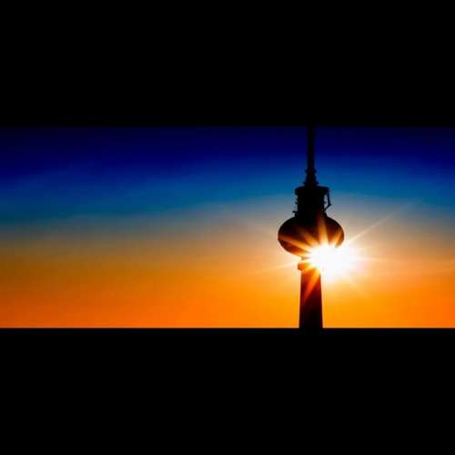 Berlin Tv Tower Radio Tower Tv Silhouette