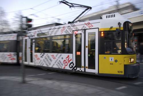 Berlin Metro Tram Urban City Traffic Electricity