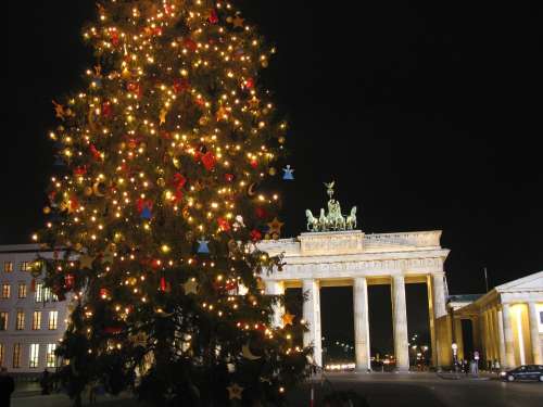 Berlin Brandenburg Gate Berlin At Night Advent